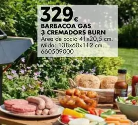 Burn - Barbacoa Gas 3 Cremadors