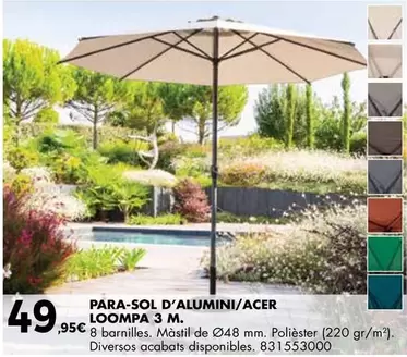 Sol - Para-sol D'alumini/acer Looppa 3 M.