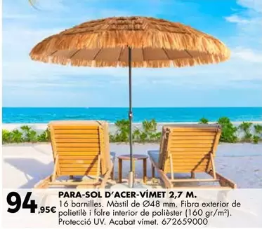 Sol - Para-sol D'Acer-Vimat 2,7 M.