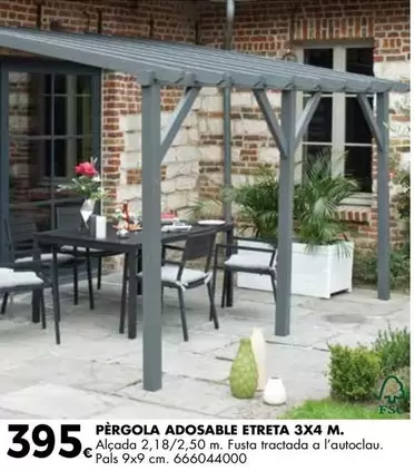 Pérgola Adosable Etreta 3x4 M.