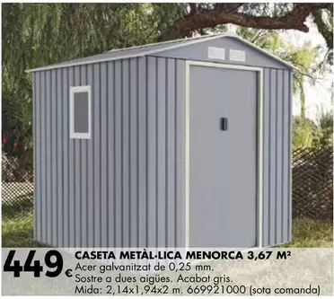 Acer - Caseta Metal-lica Menorca 3.67 M2