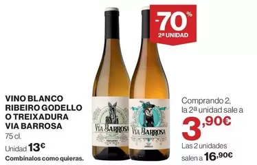 Blanco - Vino  Ribeiro Godello O Treixadura