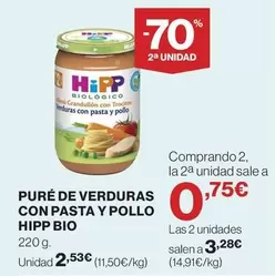 Hipp - Pure De Verduras Con Pasta Y Pollo Bio