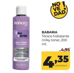 Babaria - Tonico Hidratante Milky Toner
