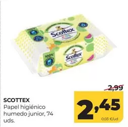 Scottex - Papel Higiénico Humedo Junior