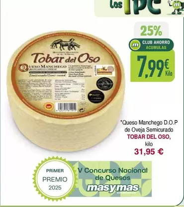 MasyMas - Queso Manchego D.o.p. De Oveja Semicurado