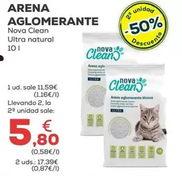 Nova Clean - Arena Aglomerante Ultra Natural
