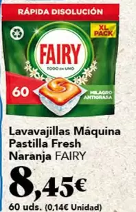 Fairy - Lavavajillas Maquina Pastilla Fresh Naranja