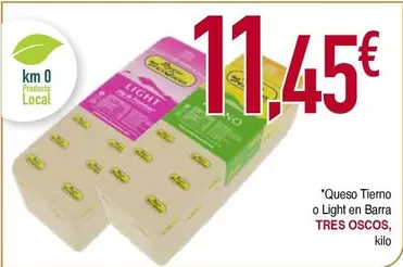 Tres Oscos - Queso Tierno O Light En Barra
