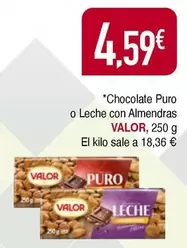 Valor - Chocolate Puro O Leche Con Almendras