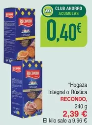 Recondo - Hogaza Integral O Rústica