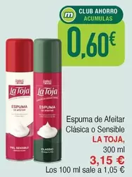 La Toja - Espuma De Afeitar Clasica O Sensible