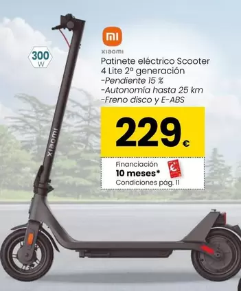 Xiaomi - Patinete Eléctrico Scooter 4 Lite 2a Generación