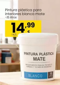 Pintura Plástica Para Interiores Blanca Mate
