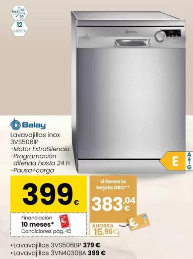 Balay - Lavavajillas Inox 3VS506IP