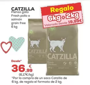 Catzilla - Pienso Gato Fresh Pollo O Salmon Grain Free