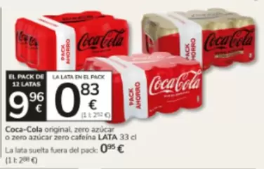 Coca-Cola - Original, Zero Azucar O Zero Azucar Zero Cafeina