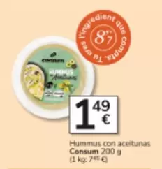 Consum - Hummus Con Aceitunas