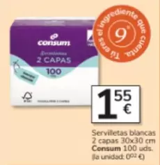 Consum - Servilletas Blancas