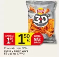 Lay's - Conos De Maiz 3d's Queso Y Bacon