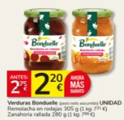 Bonduelle - Verduras Remolacha En Rodajas Zanahoria Rallada