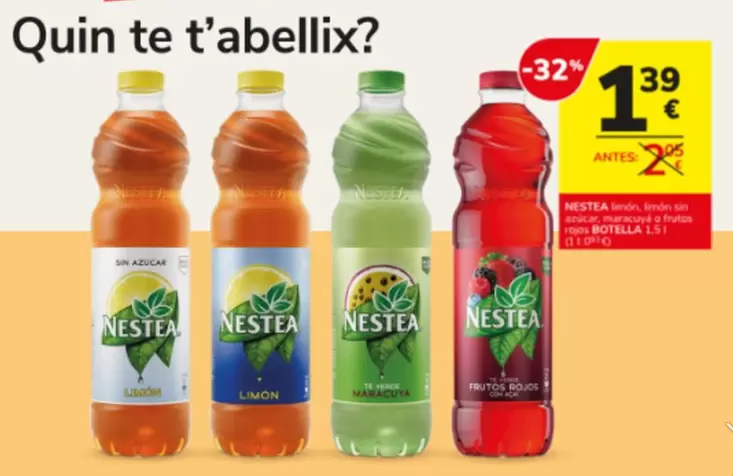 Nestea - Limon, Limon Sin Azucar, Maracuya O Frutos Rojos