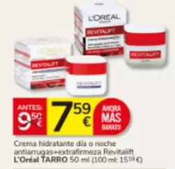 L'Oréal - Crema Hidratante Dia O Noche Antiarrugas+Extrafirmeza Revitalift