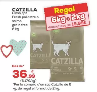 Catzilla - Pienso Gato Fresh Pollo O Salmon Grain Free