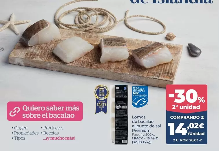 La Sirena - Lomos De Bacalao Al Punto De Sal Premium