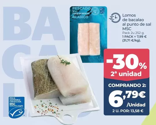 La Sirena - Lomos De Bacalao Al Punto De Sal MSC
