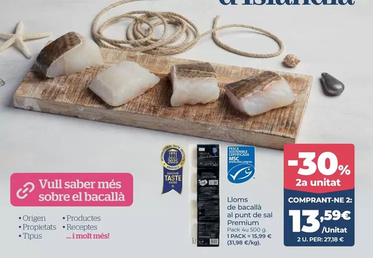 origen - Lloms de bacailla al punch de sal