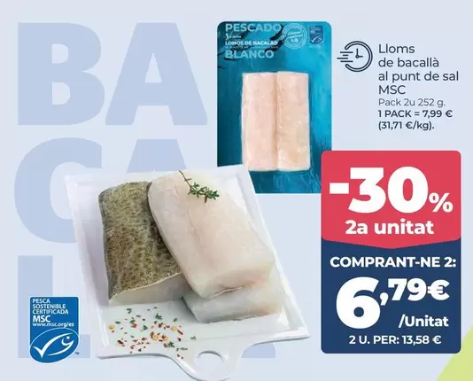 La Sirena - Lloms De Bacalao Al Punto De Sal MSC