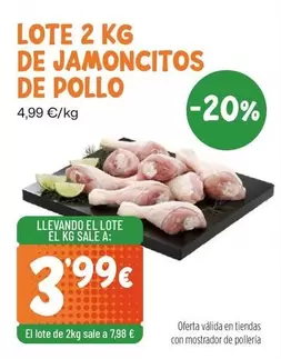 Lote 2 Kg De Jamoncitos De Pollo