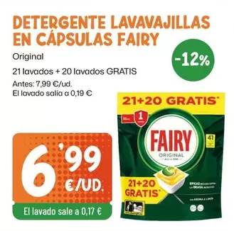 Fairy - Detergente Lavavajillas En Capsulas Original