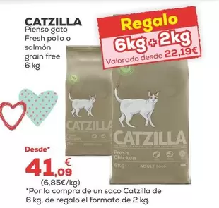 Catzilla - Pienso Gato Fresh Pollo O Salmon Grain Free