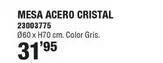 Mesa Acero Cristal