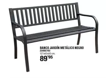 Banco Jardín Metálico Negro