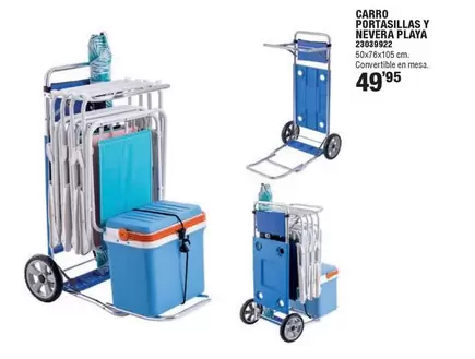 Carro Portasillas Y Nevera Playa