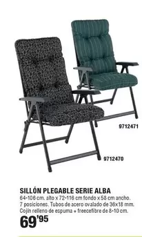 Sillón Plegable Serie Alba