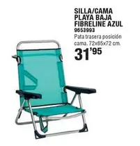 Silla/Cama Playa Baja Fibreline Azul
