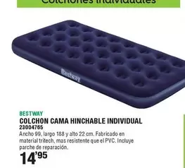 Bestway - Colchon Cama Hinchable Individual