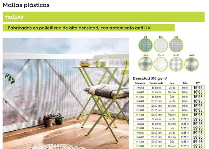 Natuur - Mallas Plásticas