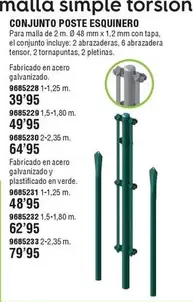 Conjunto Poste Esquinero