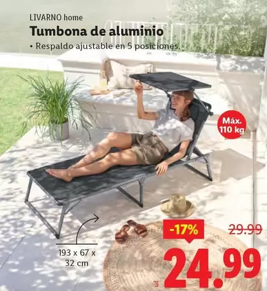 Livarno Home - Tumbona De Aluminio