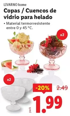 Livarno Home - Copas / Cuencos De Vidrio Para Helado