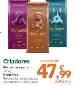 Criadores - Pienso Para Perro Grain Free