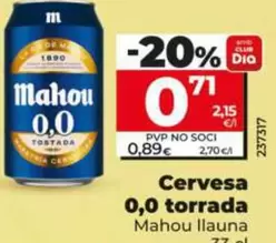 Mahou - Cerveza 0,0 Tostada