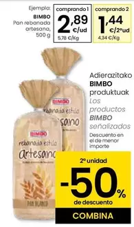 Bimbo - Pan Rebanada Artesana