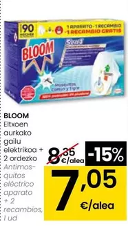Bloom - Antimosquitos Electrico Aparato + 2 Recambios
