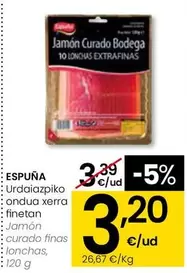 Espuña - Jamon Curado Finas Lonchas